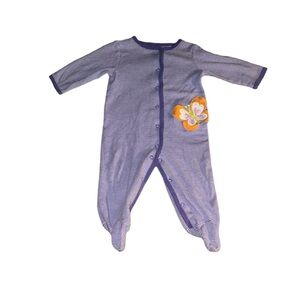 3/$20 CARTER’S 9M Purple & White Striped Butterfly Snap Button Footie Sleeper